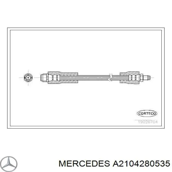 A2104280535 Mercedes latiguillo de freno delantero