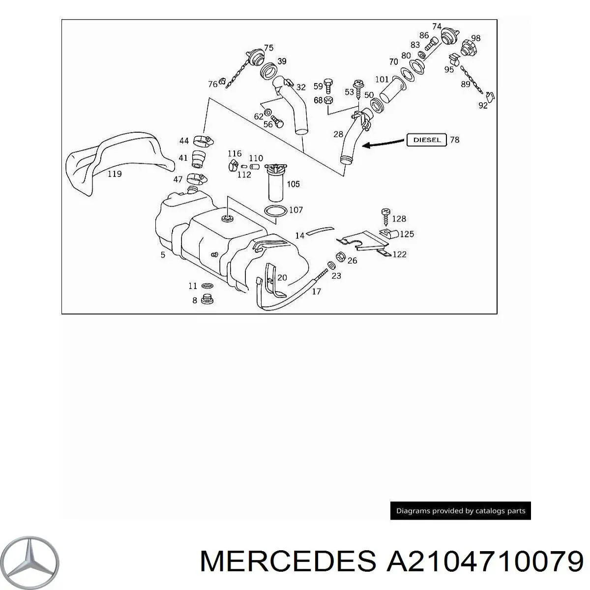  Mercedes A2104710079 precio, desde 16,27 EUR