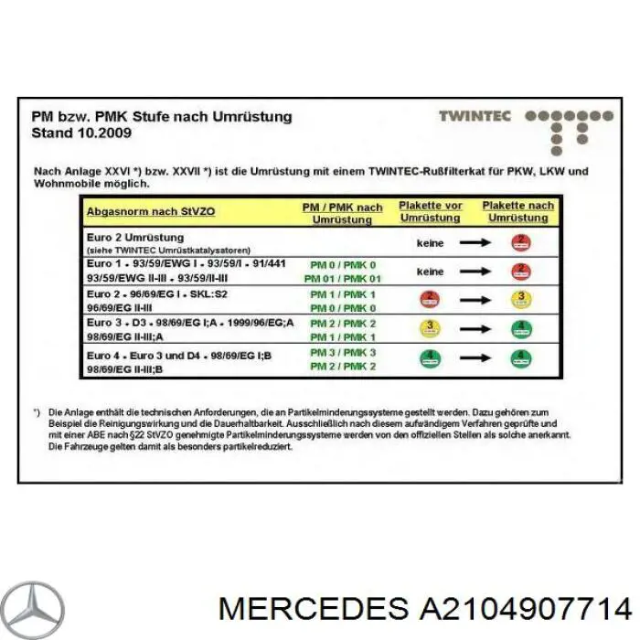 Comprar A2104907714 Mercedes Tubo de admisión del silenciador de escape delantero