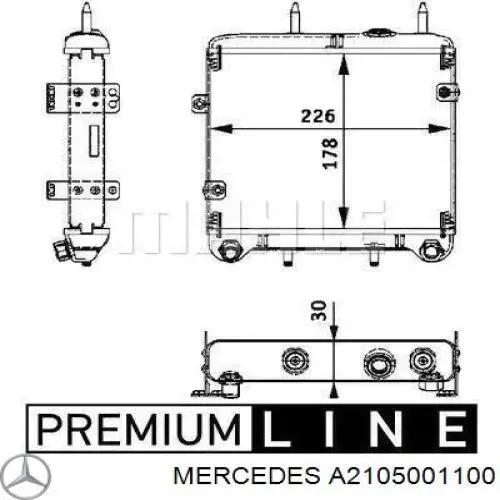 A2105001100 Mercedes radiador de aceite derecho