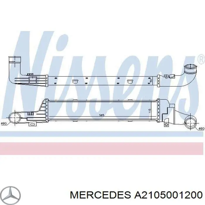 A2105001200 Mercedes intercooler