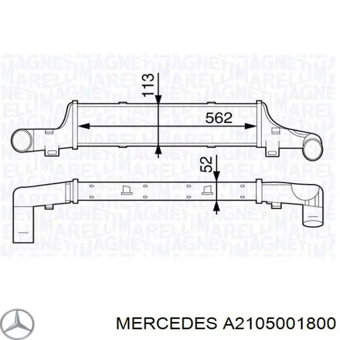 A2105001800 Mercedes intercooler