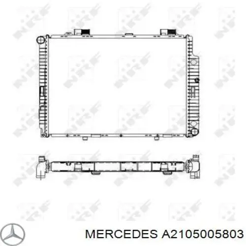 Comprar A2105005803 Mercedes Radiador de auto