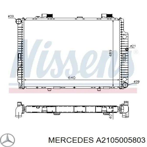 Água radiador Mercedes A2105005803 precio, desde 149,23 EUR