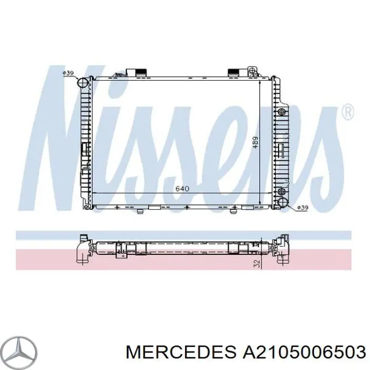 A2105006503 Mercedes radiador