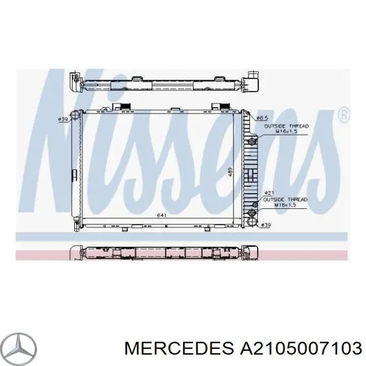Comprar A2105007103 Mercedes Radiador de auto