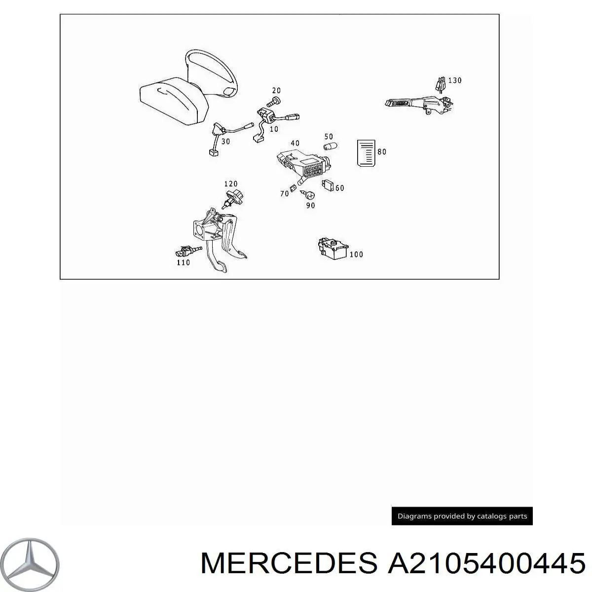 A2105400445 Mercedes conmutador en la columna de dirección control de crucero