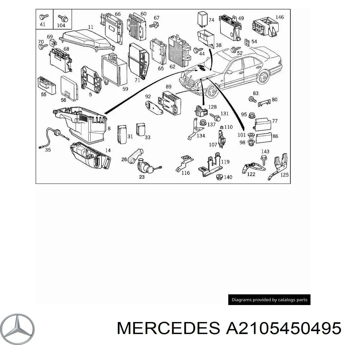 2105450495 Mercedes ventilador de aspiración, aire habitáculo