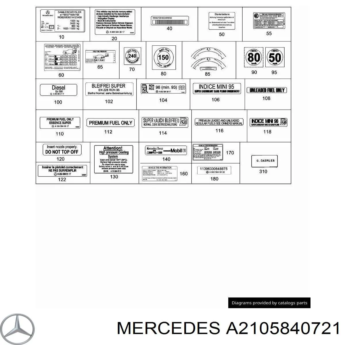 A2105840721 Mercedes 