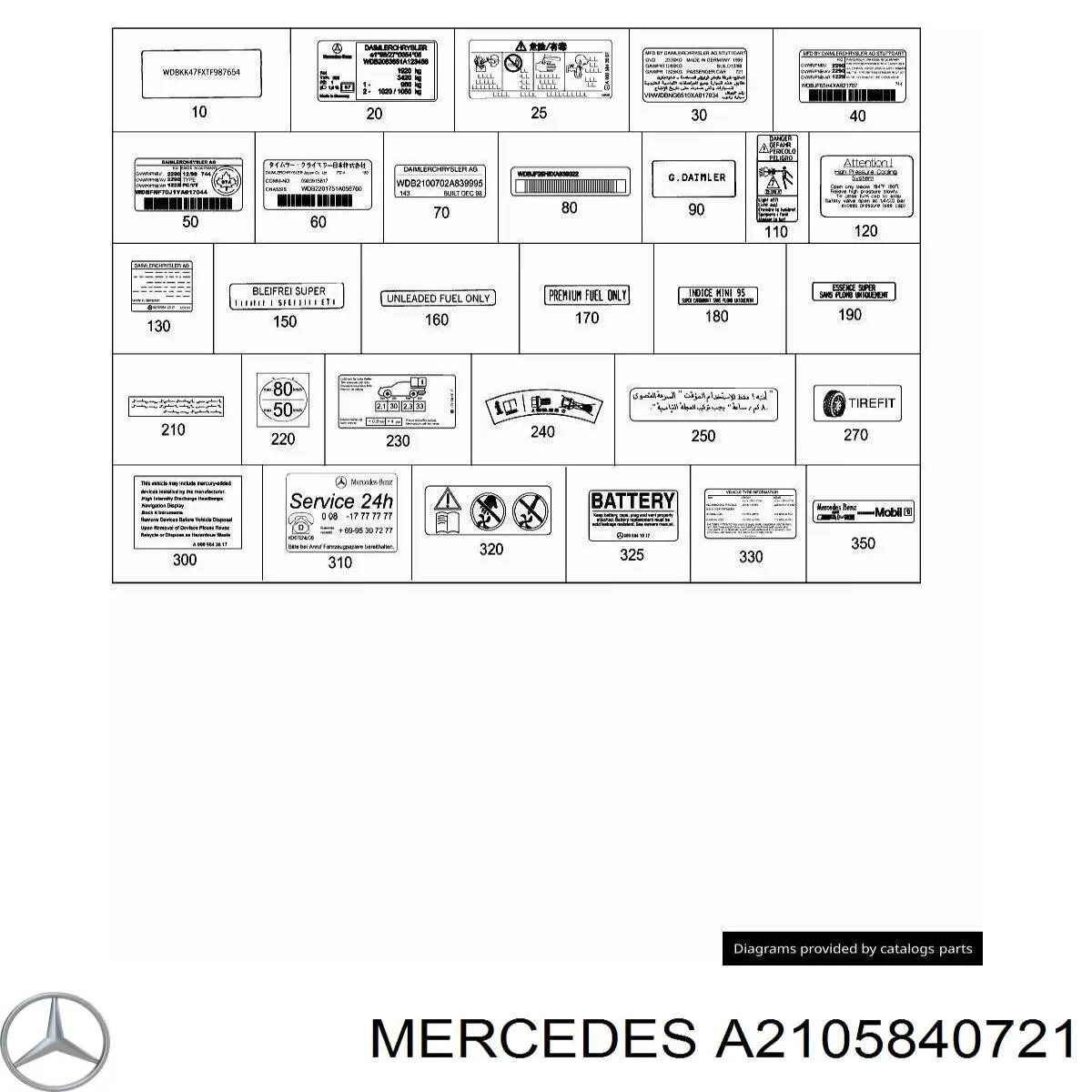  Mercedes A2105840721 precio, desde 34,61 EUR