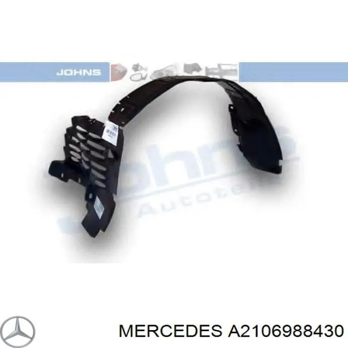 2106988430 Mercedes guardabarros interior, aleta delantera, derecho