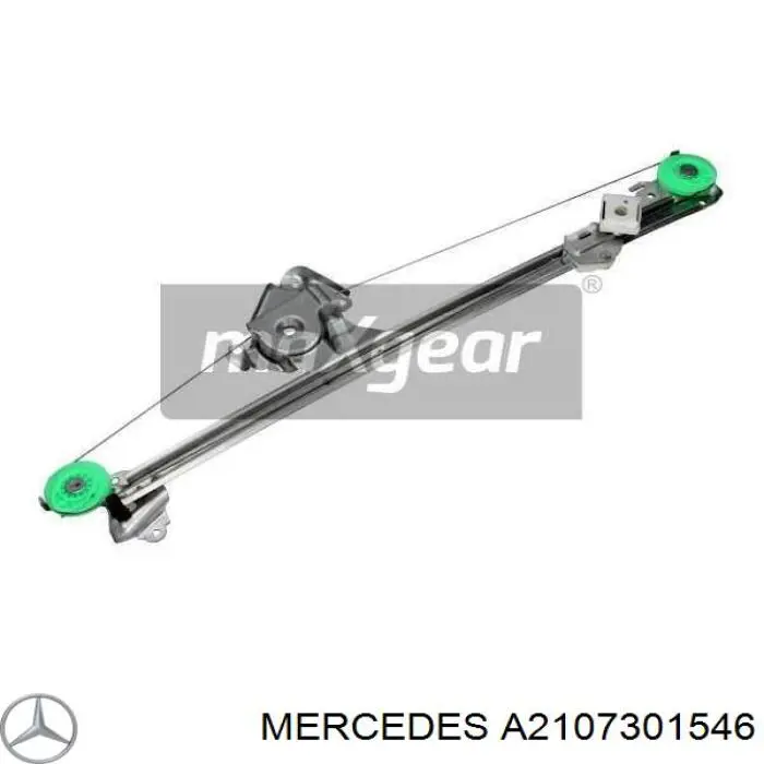 A2107301546 Mercedes mecanismo de elevalunas, puerta trasera izquierda