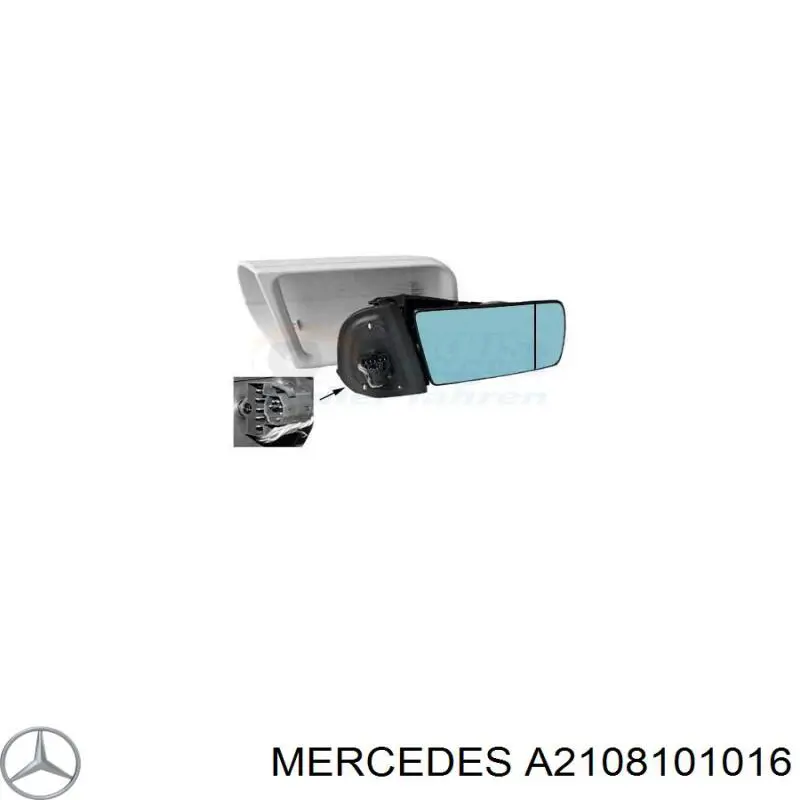 2108101016 Mercedes espejo retrovisor derecho