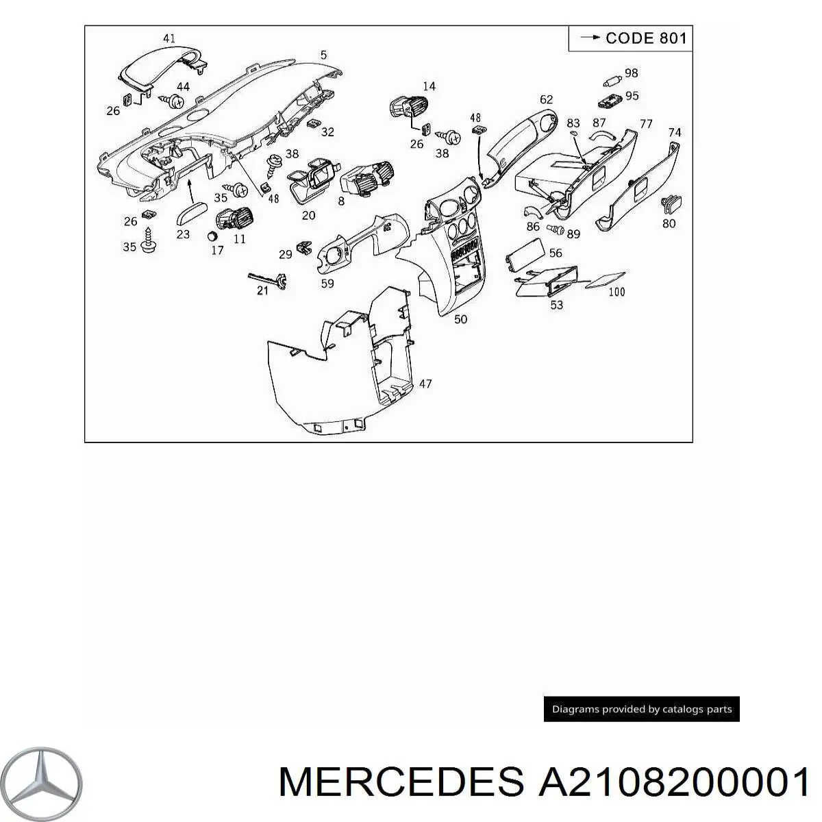  Mercedes A2108200001 precio, desde 23,74 EUR