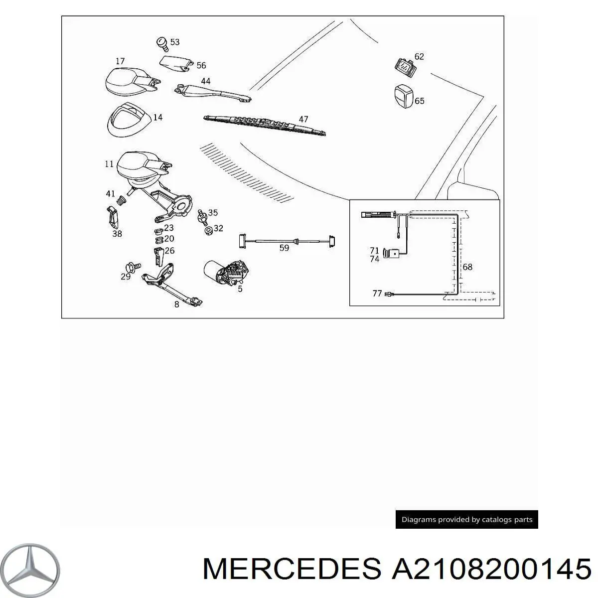 Comprar A2108200145 Mercedes Limpiaparabrisas traseros