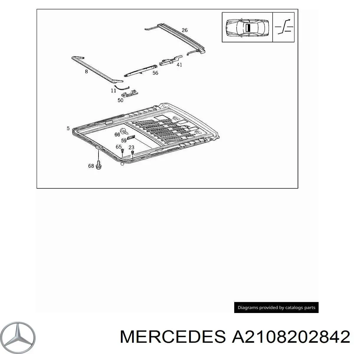 A2108202842 Mercedes techo corredizo motor