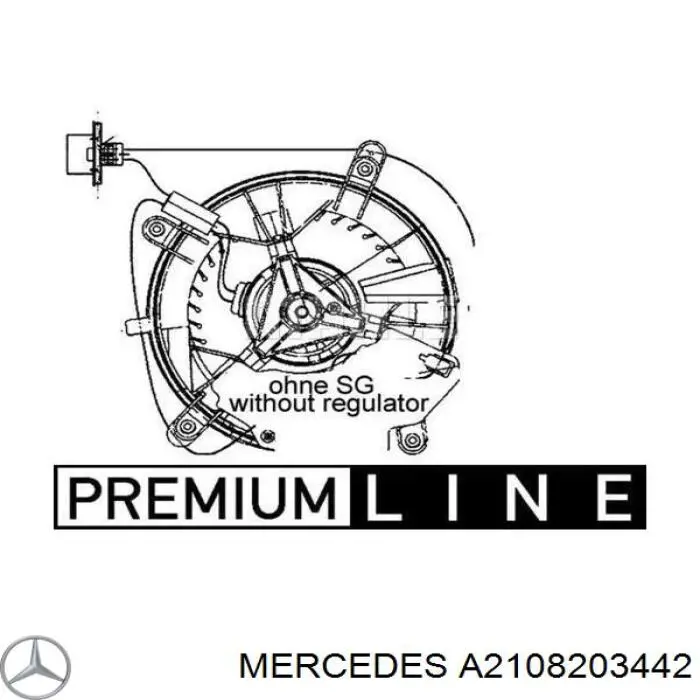 Ventilador de calefacción Mercedes A2108203442 precio, desde 71,15 EUR