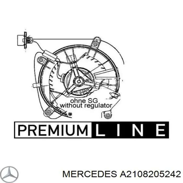 A2108205242 Mercedes motor eléctrico, ventilador habitáculo