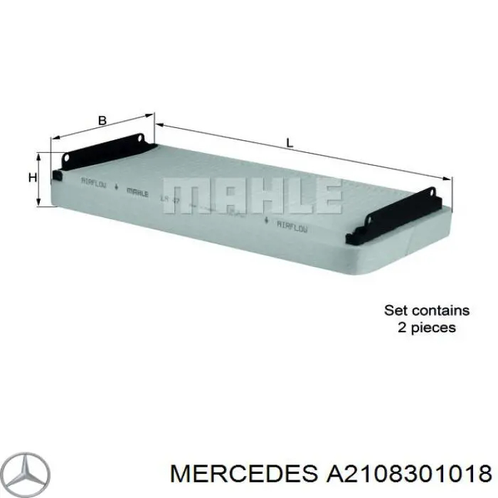 Comprar A2108301018 Mercedes Filtro de aire del habitáculo