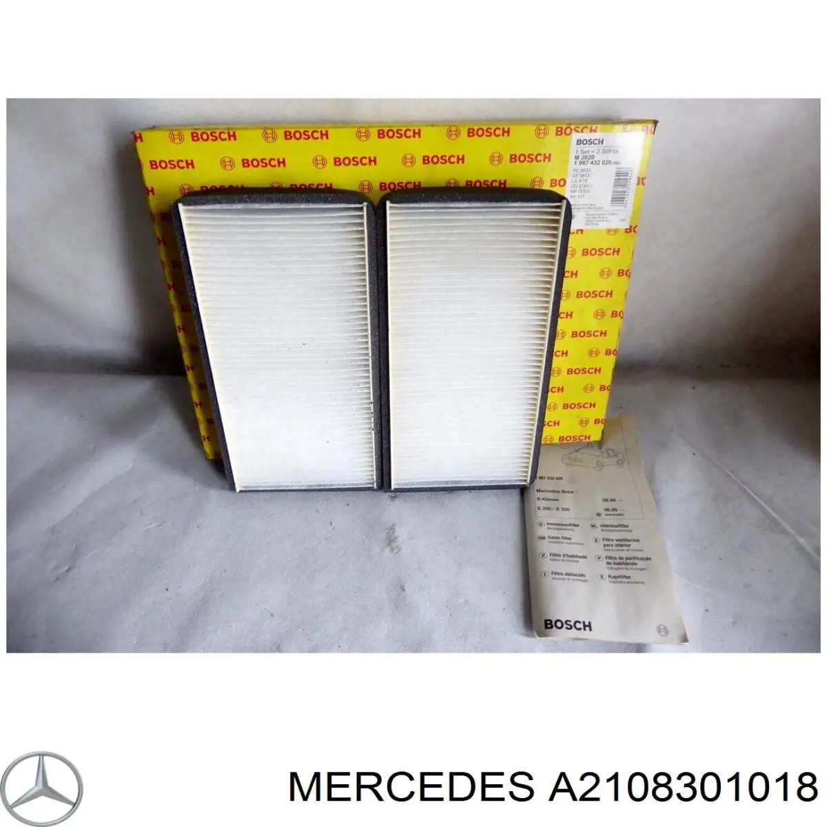 Filtro de cabina Mercedes A2108301018 precio, desde 11,66 EUR