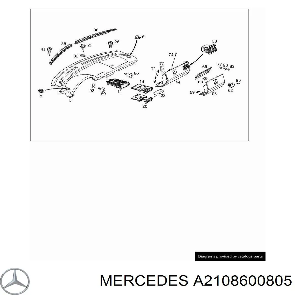 A2108600805 Mercedes airbag en el lado del acompañante