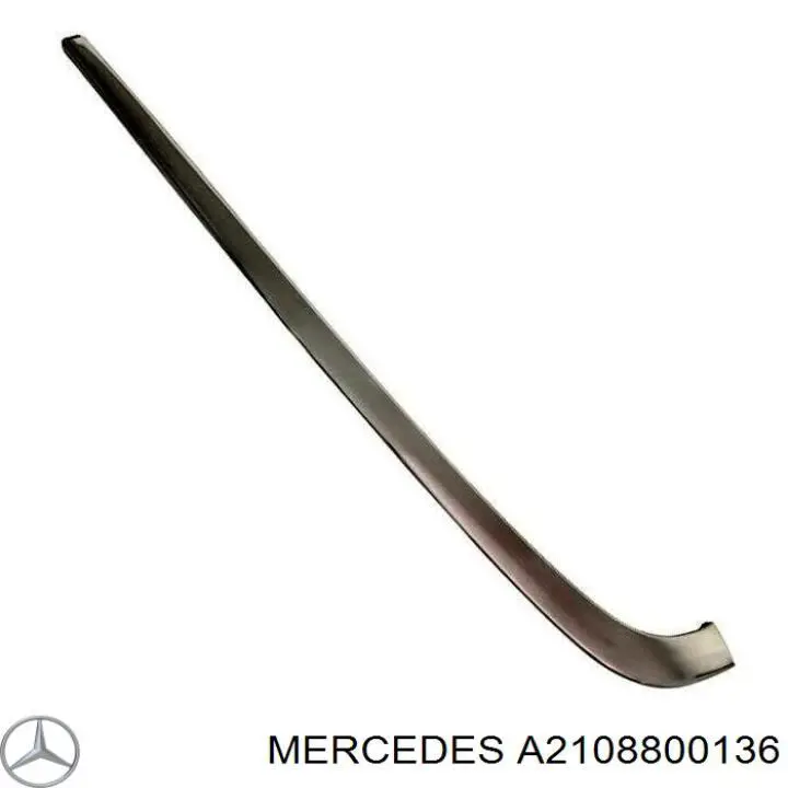 2108800136 Mercedes moldura de parachoques trasero izquierdo