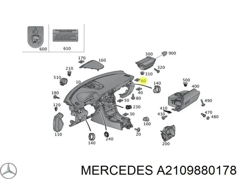  Mercedes A2109880178 precio, desde 4,57 EUR