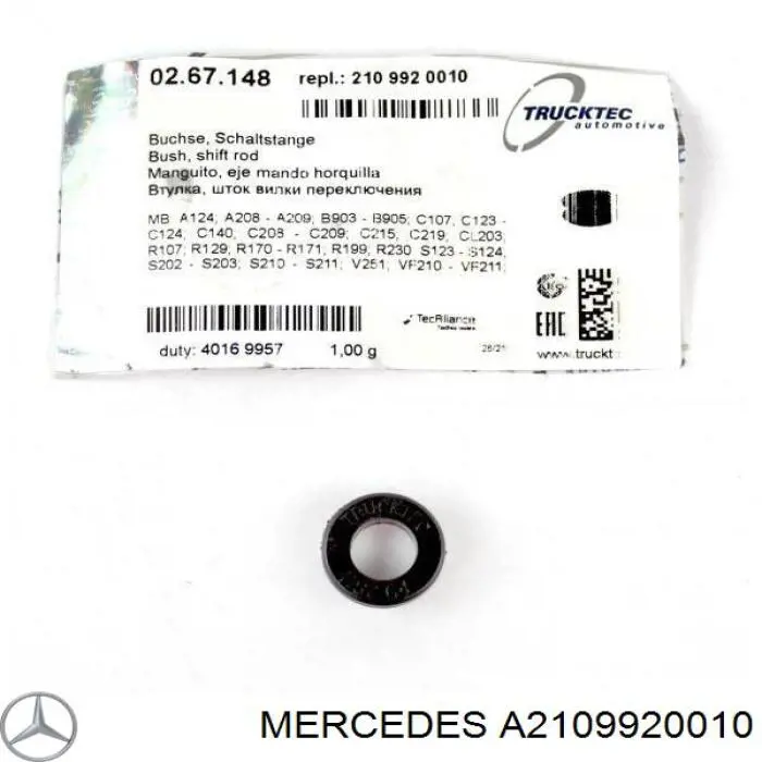 Comprar A2109920010 Mercedes Casquillo palanca cambio