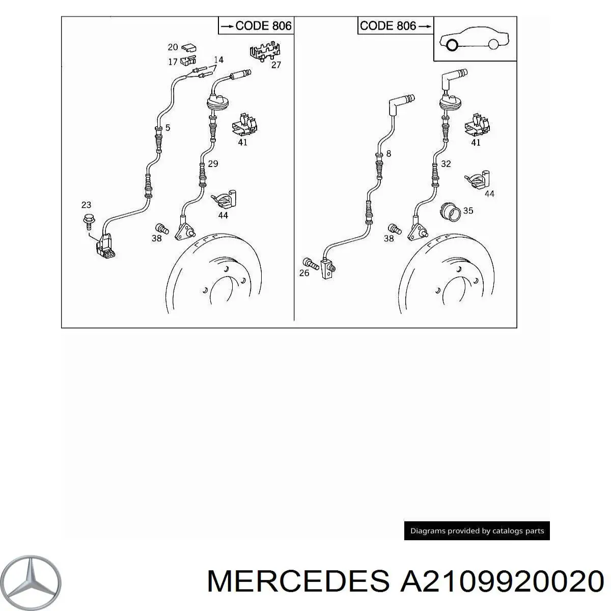  Mercedes A2109920020 precio, desde 2,93 EUR