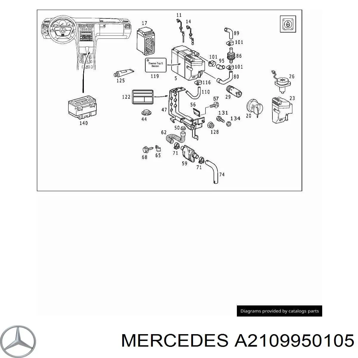  Mercedes A2109950105 precio, desde 5,93 EUR