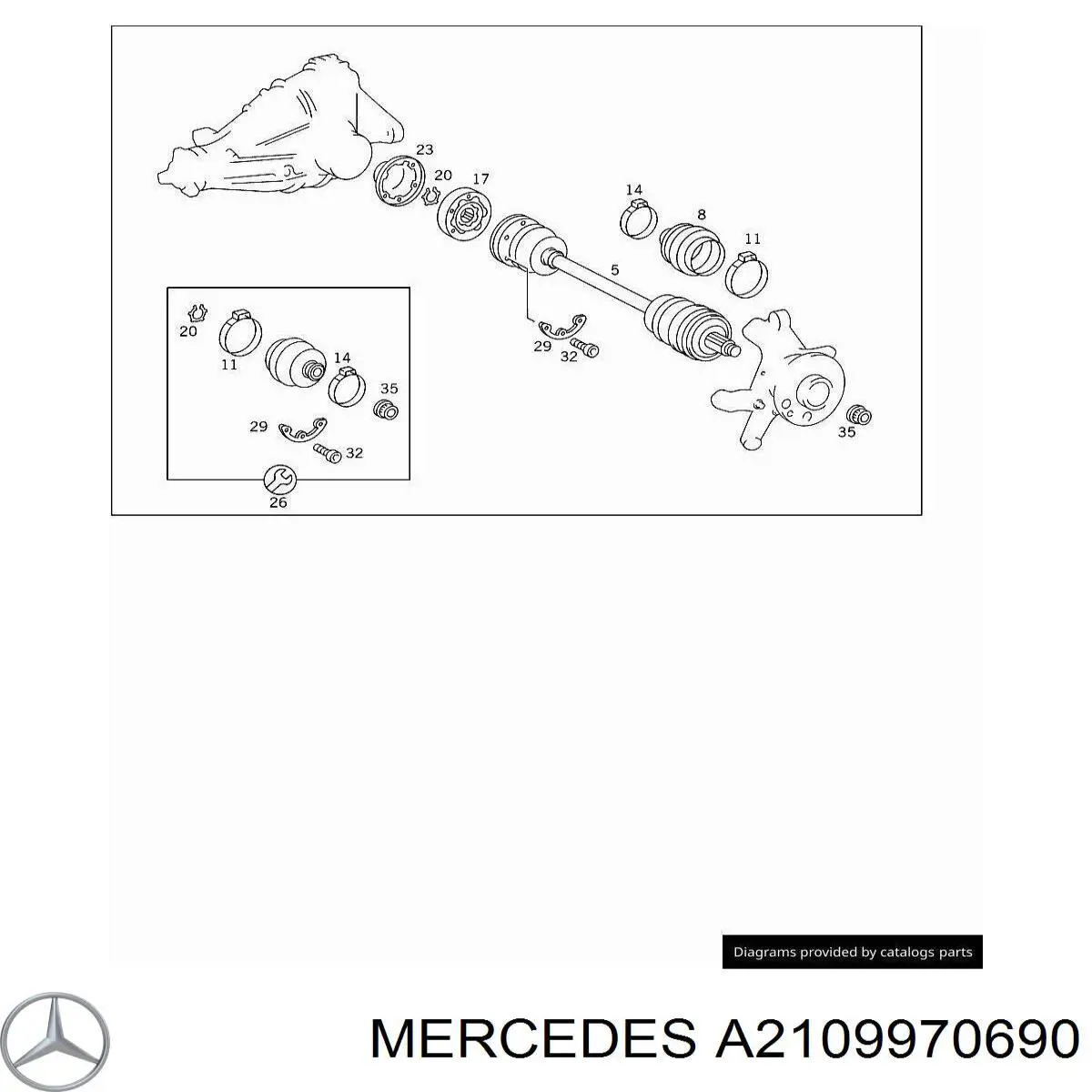  Mercedes A2109970690 precio, desde 6,47 EUR