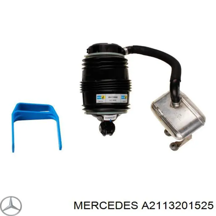 A2113201525 Mercedes muelle neumático, suspensión, eje trasero