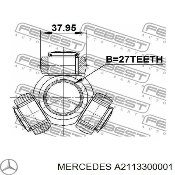 Comprar A2113300001 Mercedes Semieje delantero izquierdo