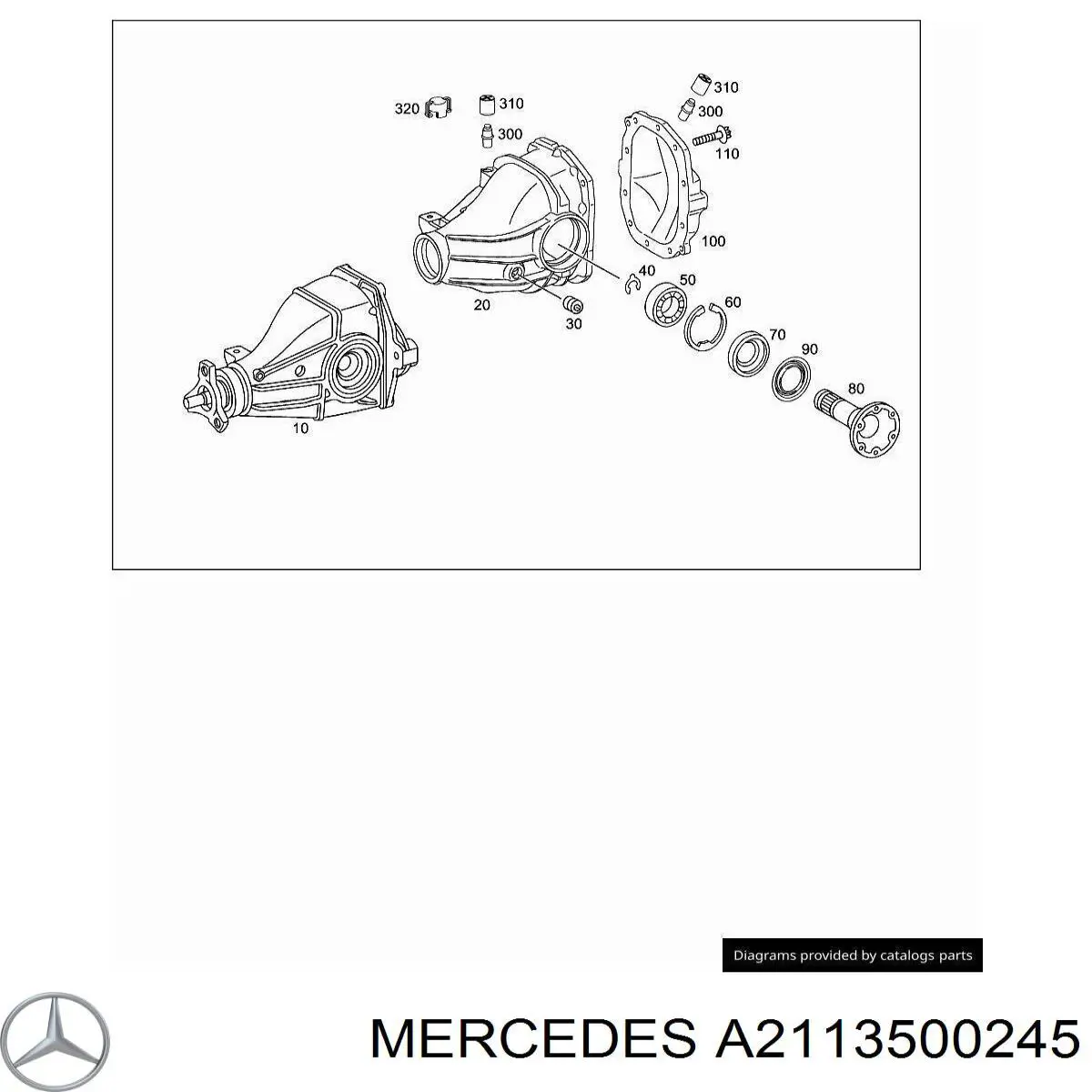 Comprar 2113500245 Mercedes Brida del piñón del diferencial trasero