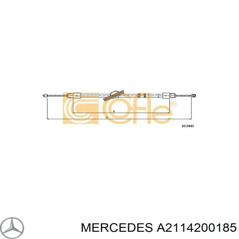 2114200185 Mercedes cable de freno de mano delantero