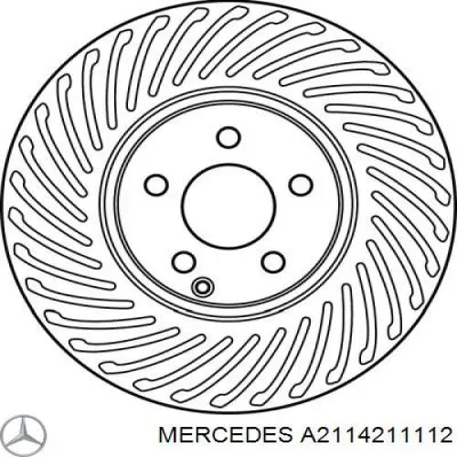 A2114211112 Mercedes disco de freno delantero