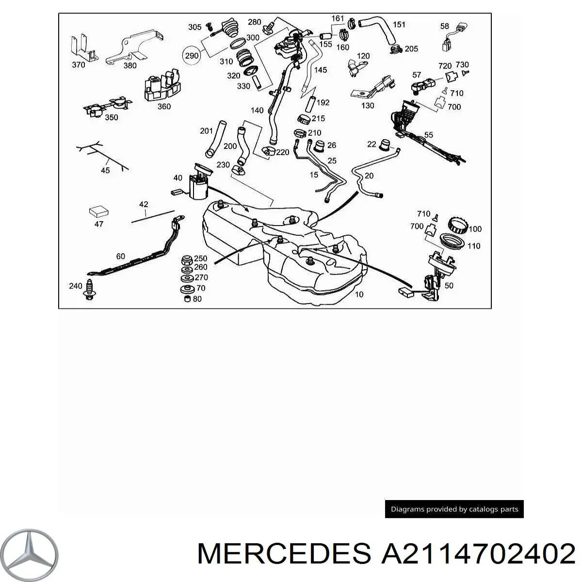 A2114702402 Mercedes depósito de combustible