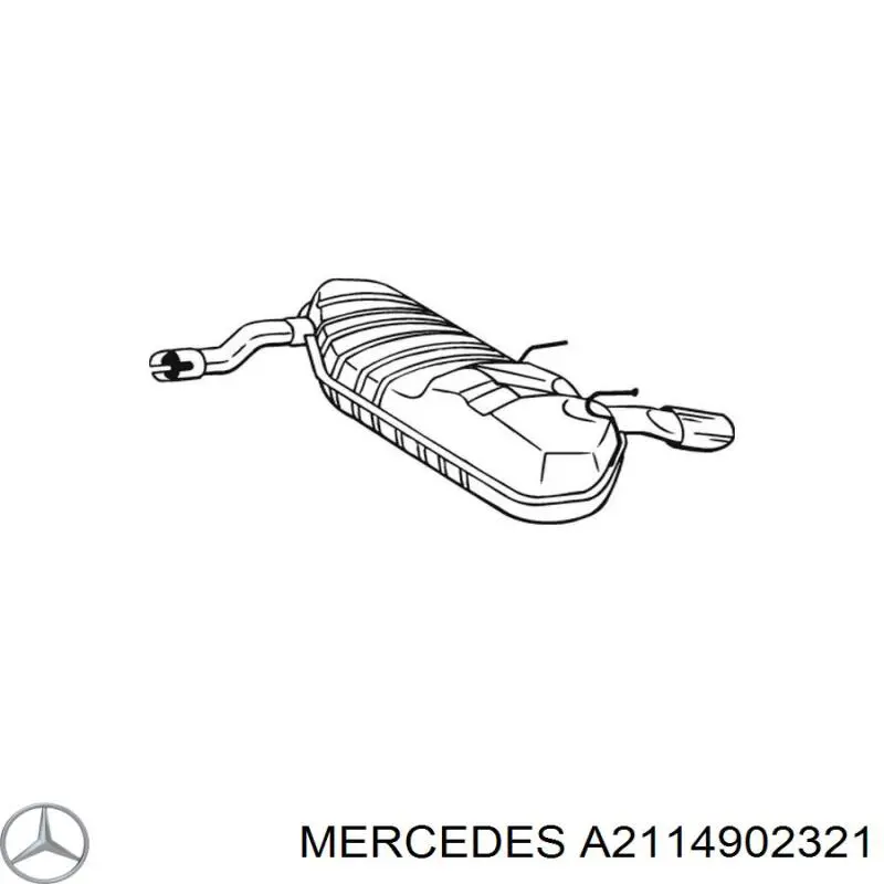 A2114902321 Mercedes silenciador posterior