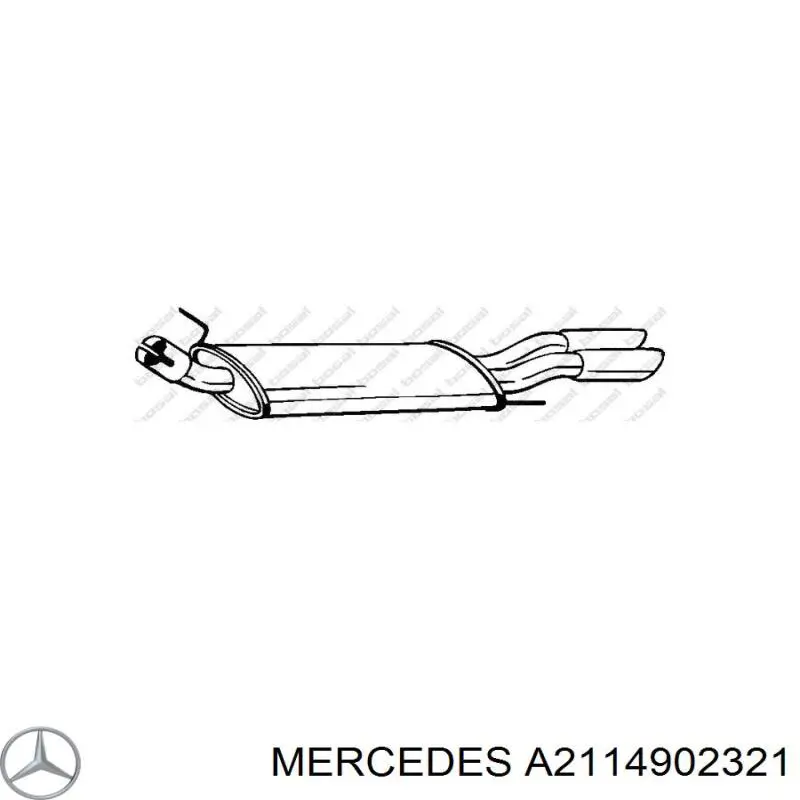 Silenciador trasero Mercedes A2114902321 precio, desde 822,50 EUR