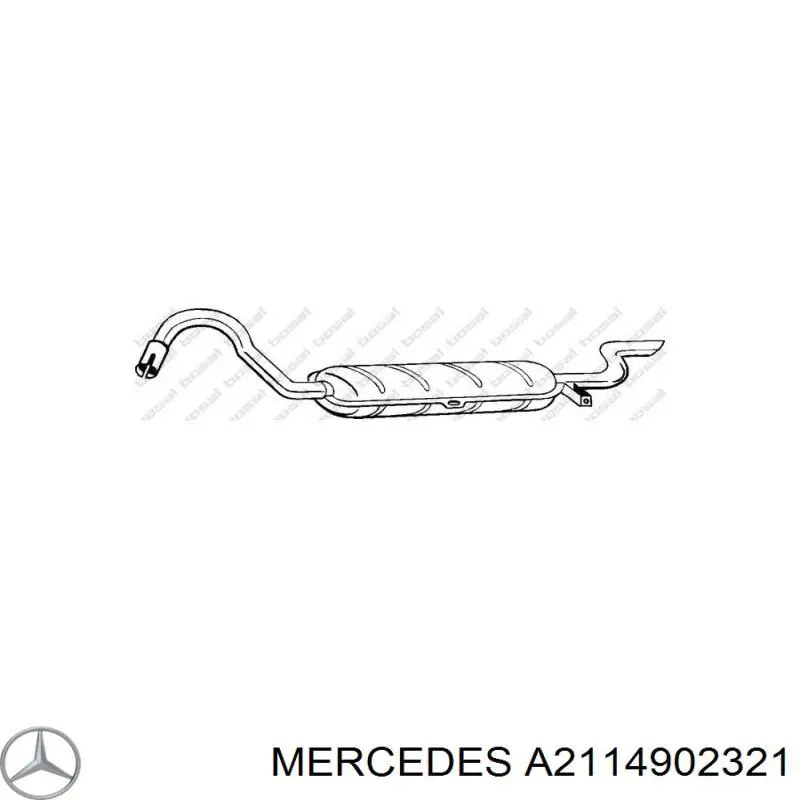 Comprar A2114902321 Mercedes Silenciador trasero