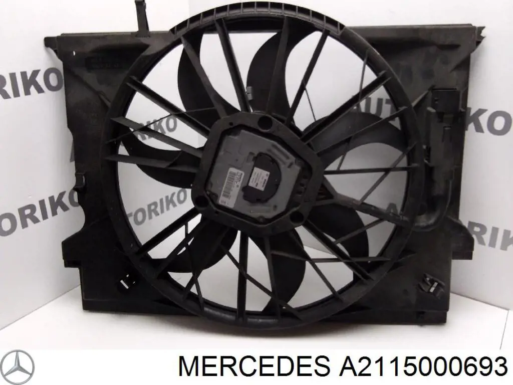 A2115000693 Mercedes ventilador (rodete +motor refrigeración del motor con electromotor derecho)