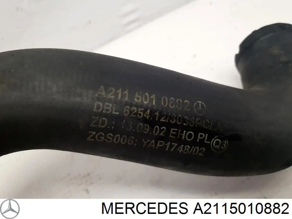 Manguera inferior del radiador Mercedes A2115010882 precio, desde 18,72 EUR