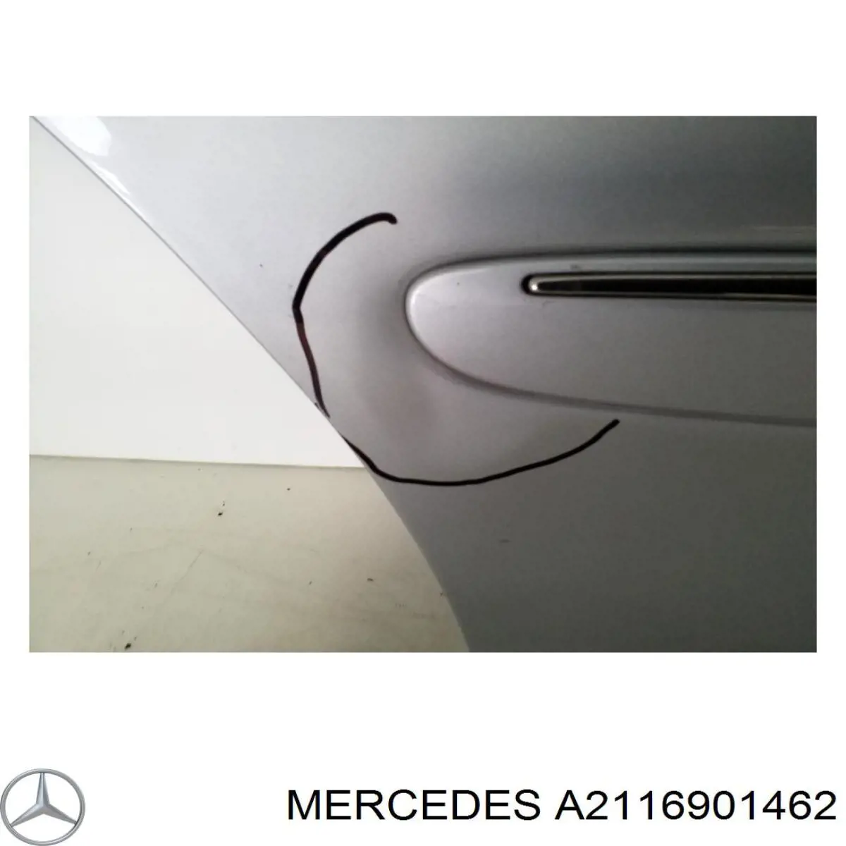 A2116901462 Mercedes moldura puerta trasera izquierda