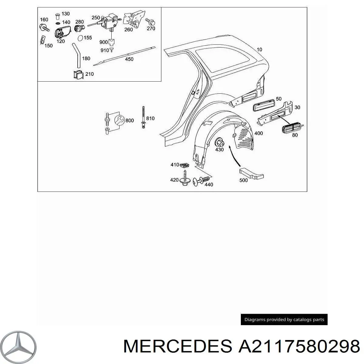 Mercedes A2117580298 precio, desde 3,96 EUR