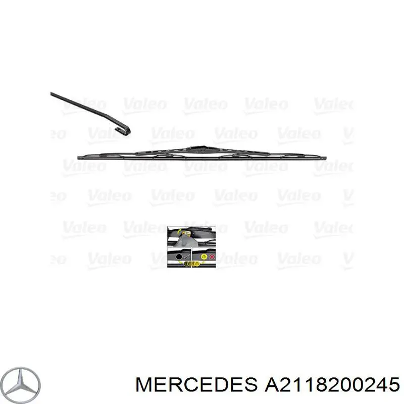 A2118200245 Mercedes limpiaparabrisas de luna trasera