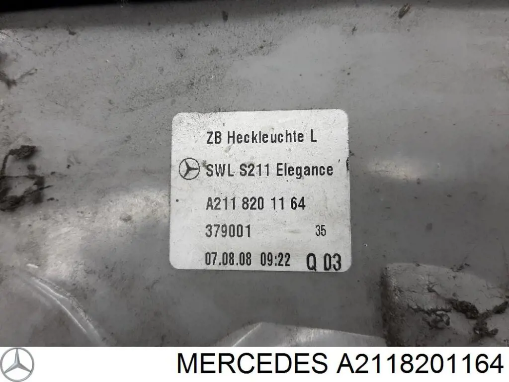 Comprar A2118201164 Mercedes Piloto trasero exterior izquierdo
