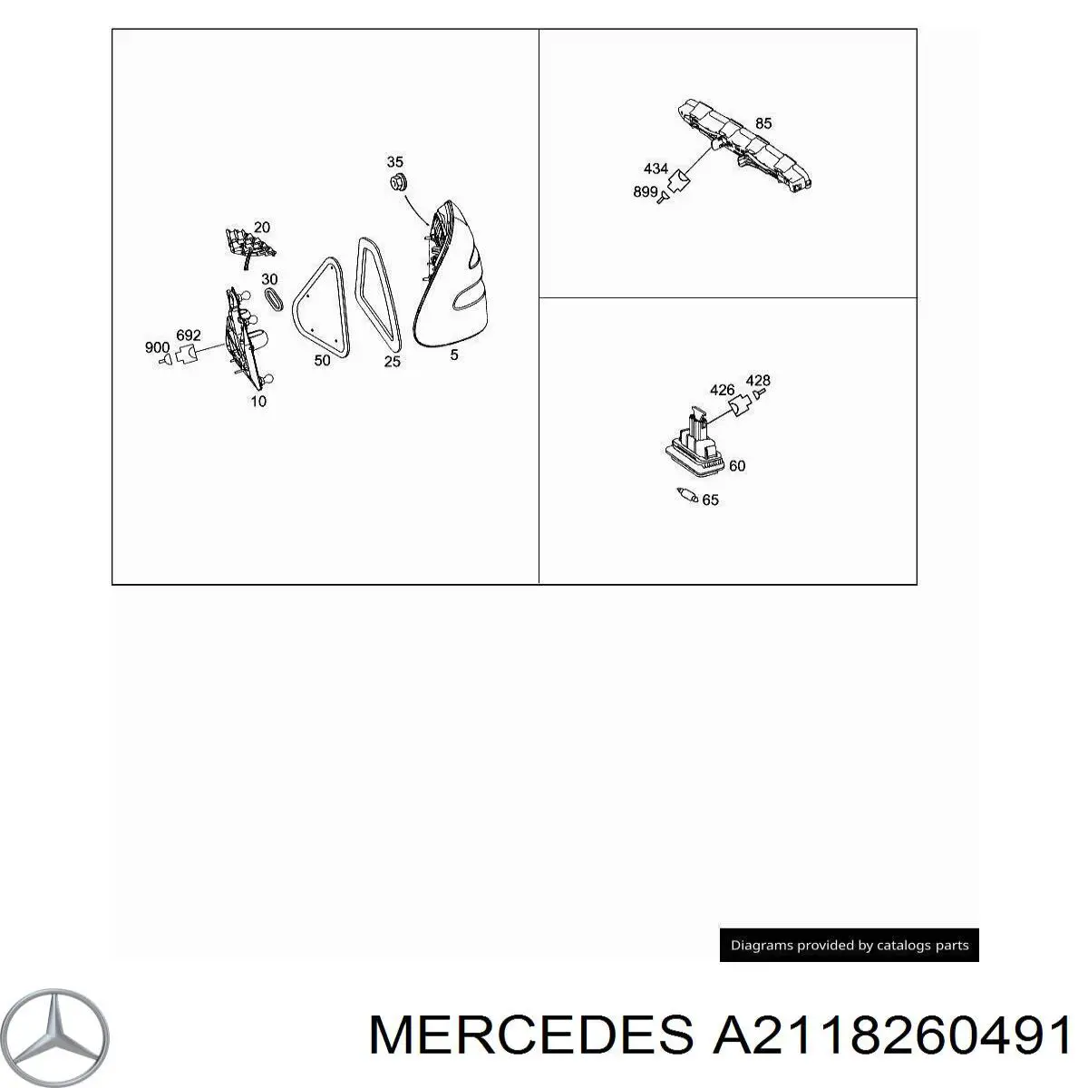  Mercedes A2118260491 precio, desde 19,09 EUR