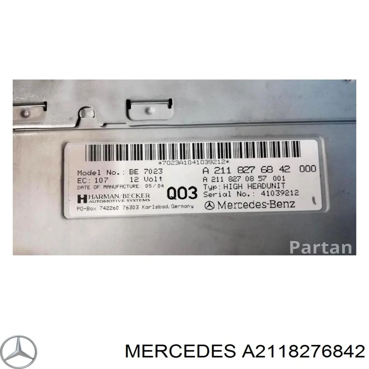 Radio AM/FM Mercedes A2118700189 precio, desde 497,69 EUR