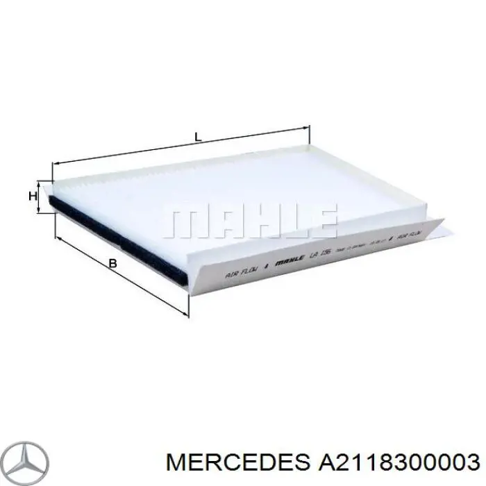 Marco del filtro de habitáculo Mercedes A2118300003 precio, desde 36,94 EUR