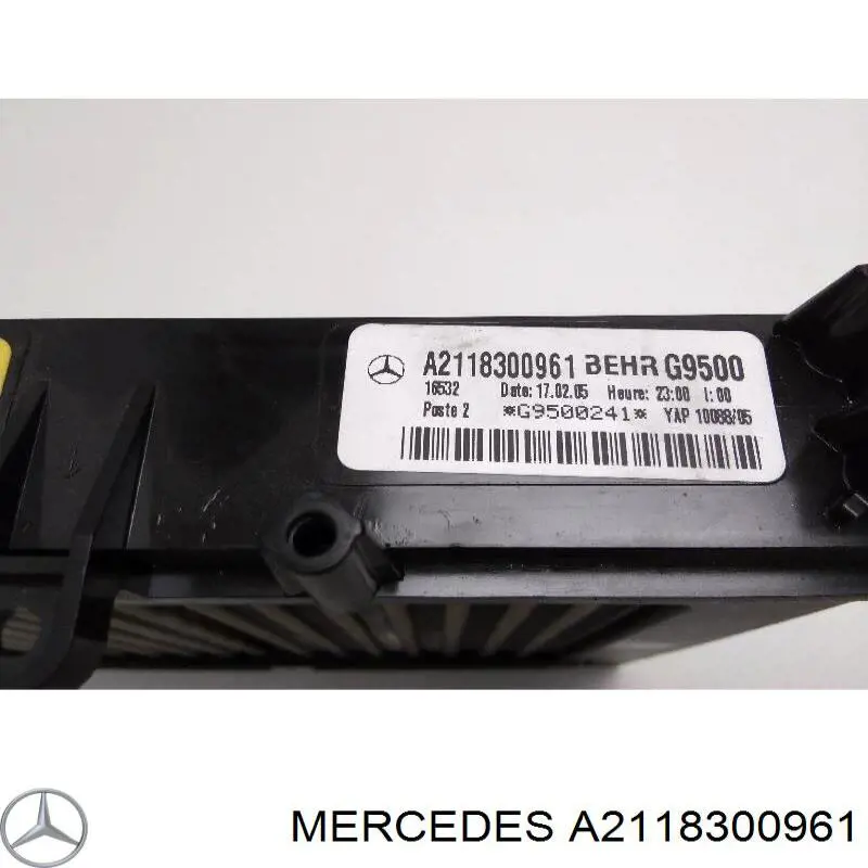 Comprar A2118300961 Mercedes Calentador eléctrico de aire para el sistema de calefacción del habitáculo